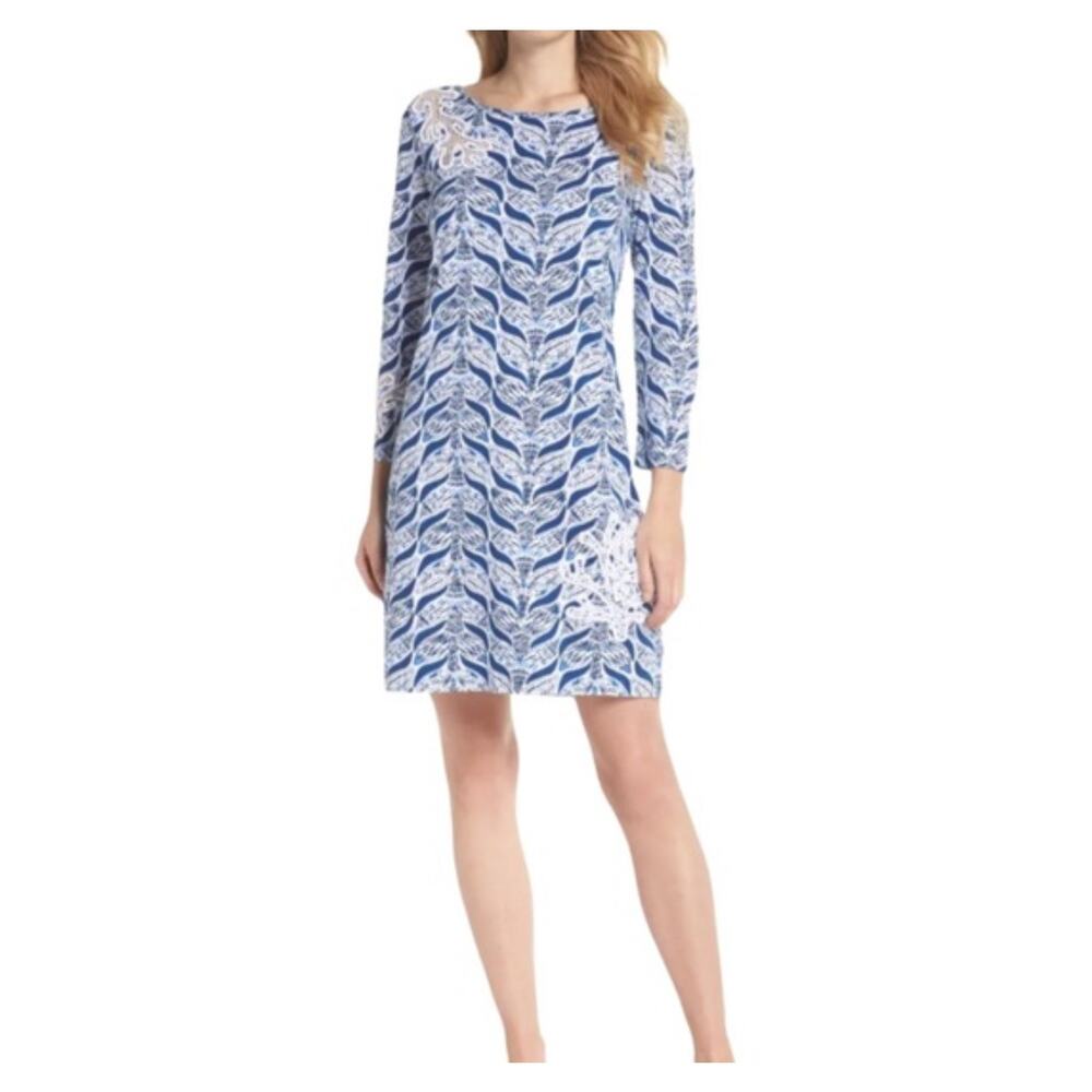 Lilly Pulitzer Marlowe Navy Whale tale t-shirt dress Size S